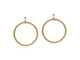 Yellow Stainless Steel Cable Circle Drop earrings with