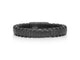 Men’s Black Leather Wrapped Bracelet with Black Clasp