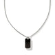 Black Onyx Tag Pendant Necklace