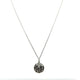 White Gold Black Rhodium Diamond Disc Pendant Necklace
