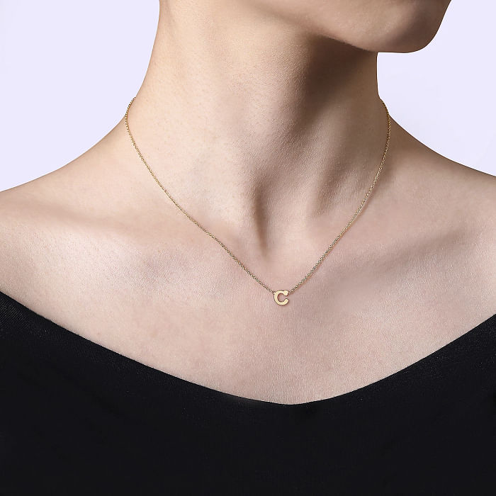 "C" Initial Necklace