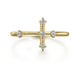 Yellow Gold Diamond Cross Ring