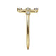 Yellow Gold Diamond Cross Ring