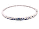 White Gold Mixed Blue Sapphire Flush Set Bangle