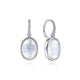 Sterling Silver Bujukan Rock Crystal and White Mother of Pearl Drop Earrings