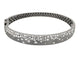 Black Rhodium Confetti Diamond Flush Set Bangle Bracelet