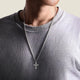 Sterling Silver Geometric Cross Pendant