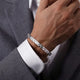 Men's Sterling Silver Herringbone Open Cuff