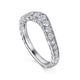 Curved Diamond Wedding Band