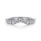 Chambery Curved White Gold French Pave Diamond Wedding Band, 0.50 ctw
