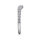 Chambery Curved White Gold French Pave Diamond Wedding Band, 0.50 ctw