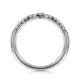 Curved Diamond Wedding Band