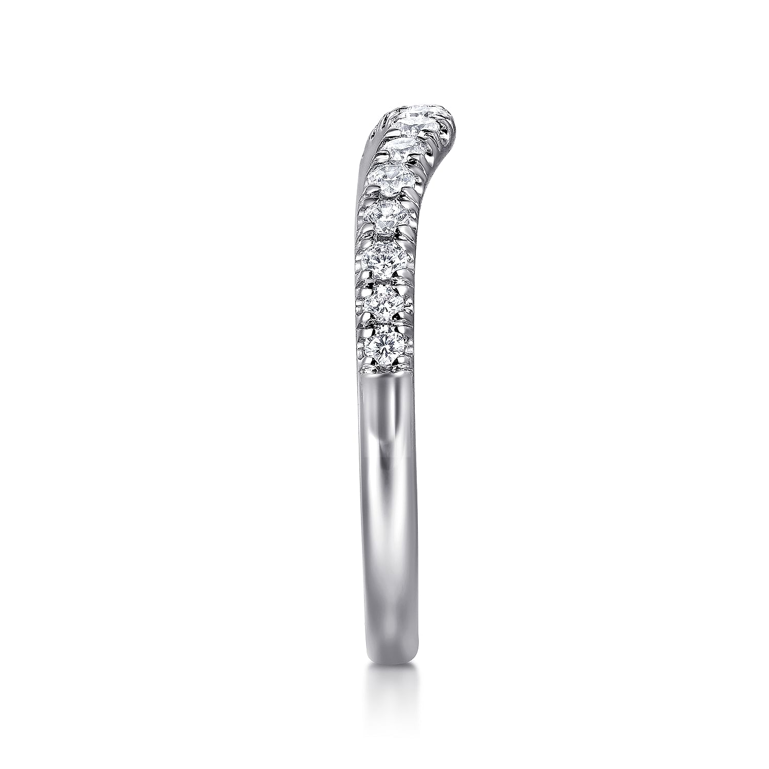 Curved Diamond Wedding Band
