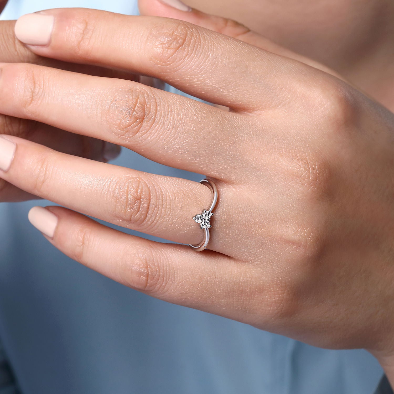 Curved Diamond Wedding Band