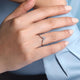 Curved Diamond Wedding Band