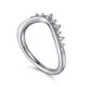 Curved Diamond Wedding Band