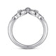 Curved Filagree Diamond Ring