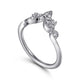Curved Filagree Diamond Ring