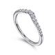 Curved Diamond Wedding Band
