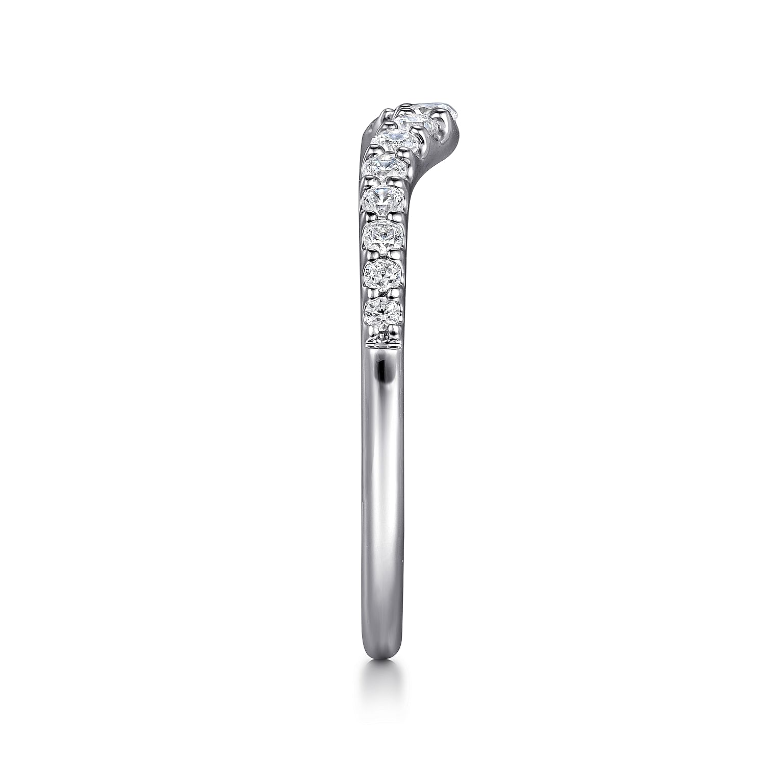 Curved Diamond Wedding Band
