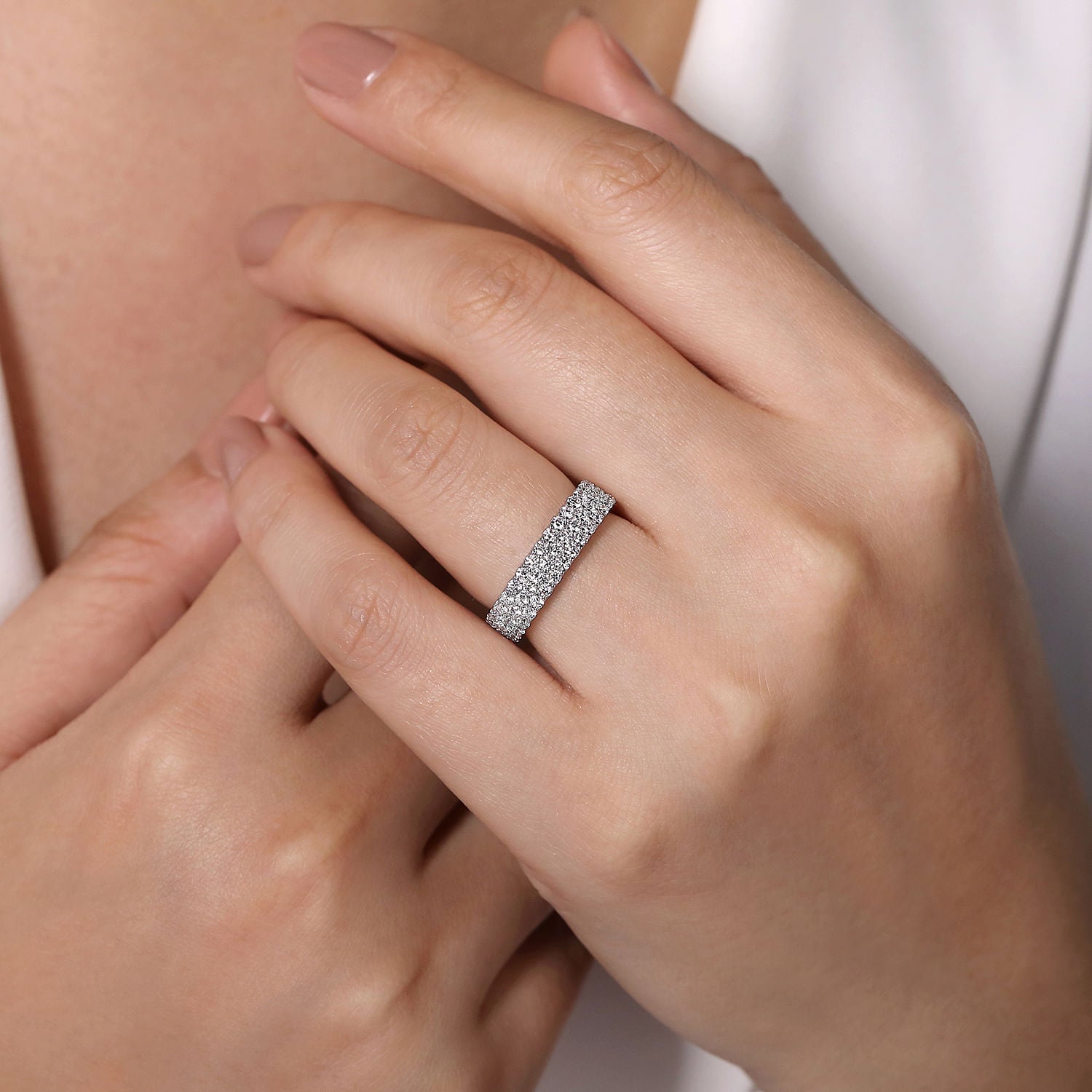 Triple Row Wedding Band