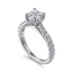 Avery White Gold Round Diamond Engagement Ring Setting