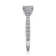 Avery White Gold Round Diamond Engagement Ring Setting
