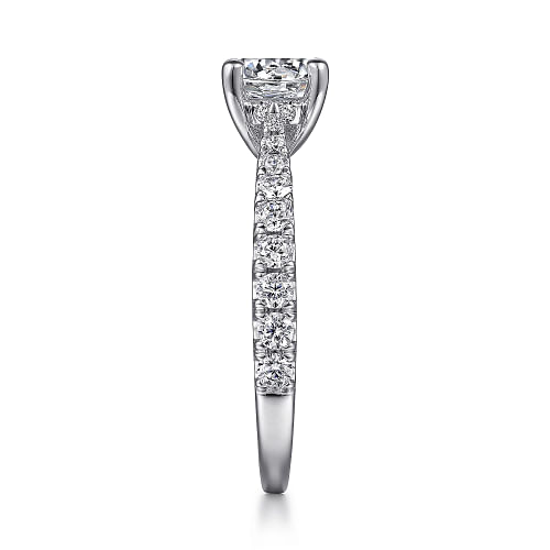 Avery White Gold Round Diamond Engagement Ring Setting