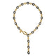 Alternating Black Ceramic and Gold Link Necklace