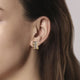 Textured Diamond Hoops
