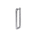 White Gold 30mm Diamond Paperclip Hoop Earrings