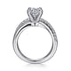 Morgan White Gold Round Twisted Diamond Engagement Ring Setting