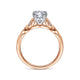 Celia Oval Rose Gold Diamond Engagement Ring Setting