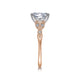 Celia Oval Rose Gold Diamond Engagement Ring Setting