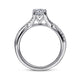 Leigh White Gold Round Diamond Engagement Ring Setting