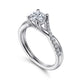 Leigh White Gold Round Diamond Engagement Ring Setting