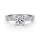 Avery White Gold Round Diamond Engagement Ring Setting
