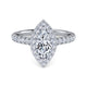 Lyla White Gold Marquise Halo Diamond Engagement Ring Setting