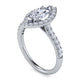 Lyla White Gold Marquise Halo Diamond Engagement Ring Setting