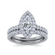 Lyla White Gold Marquise Halo Diamond Engagement Ring Setting