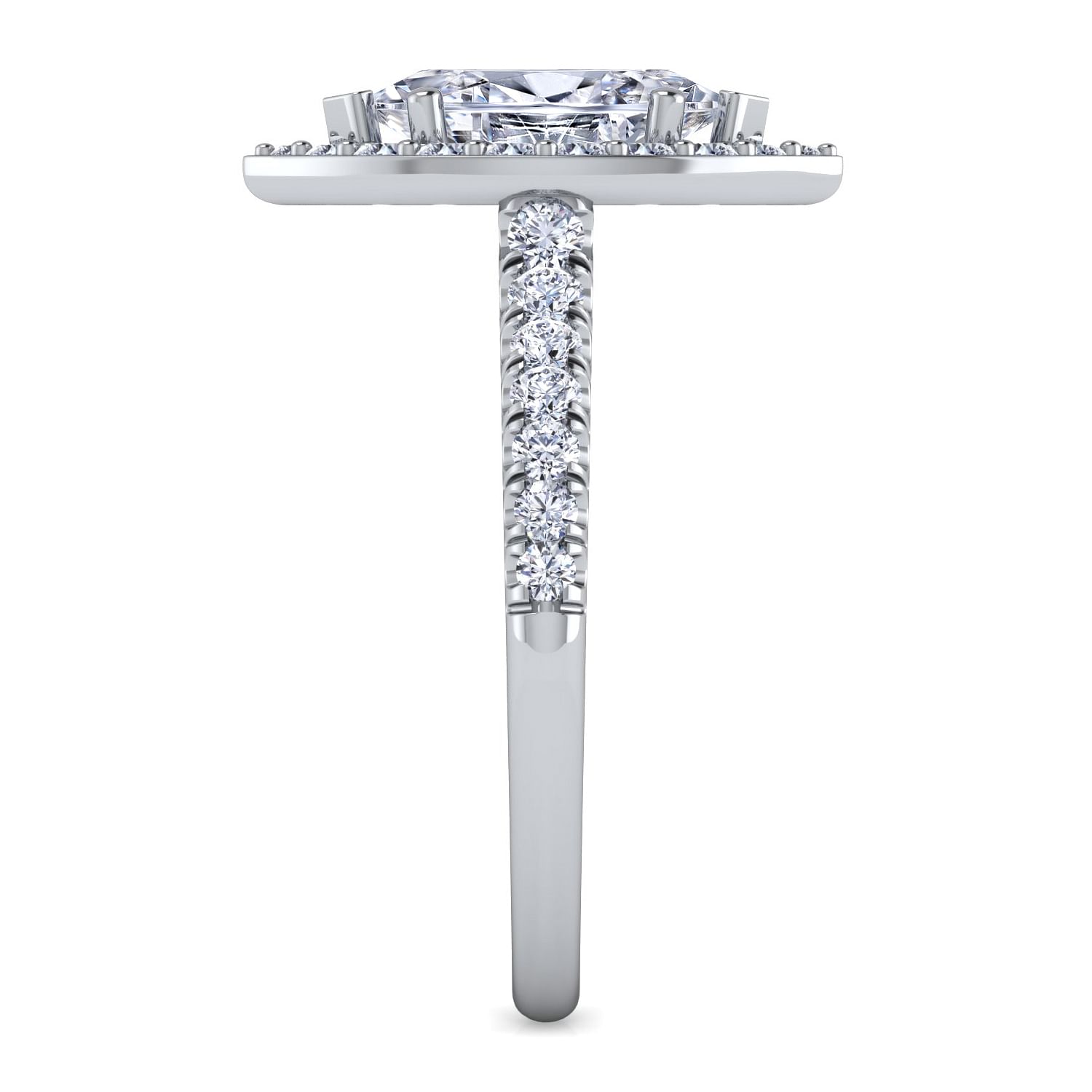 Lyla White Gold Marquise Halo Diamond Engagement Ring Setting