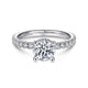 Alina White Gold Hidden Halo Round Diamond Engagement Ring Setting