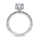 Alina White Gold Hidden Halo Round Diamond Engagement Ring Setting