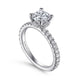 Alina White Gold Hidden Halo Round Diamond Engagement Ring Setting