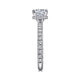 Alina White Gold Hidden Halo Round Diamond Engagement Ring Setting