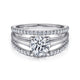 Halima White Gold Round Diamond Engagement Ring Setting