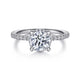 Hart White Gold Hidden Halo Round Diamond Engagement Ring Setting
