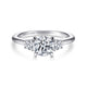 Sanaa White Gold Three-Stone Diamond Engagement Ring Setting