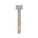 Vetta White and Rose Gold Round Diamond Engagement Ring Setting
