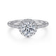 Nicia White Gold Round Halo Diamond Engagement Ring Setting
